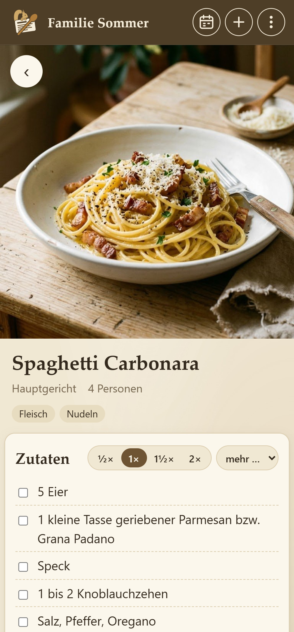 Fertiges Rezept: Spaghetti Carbonara